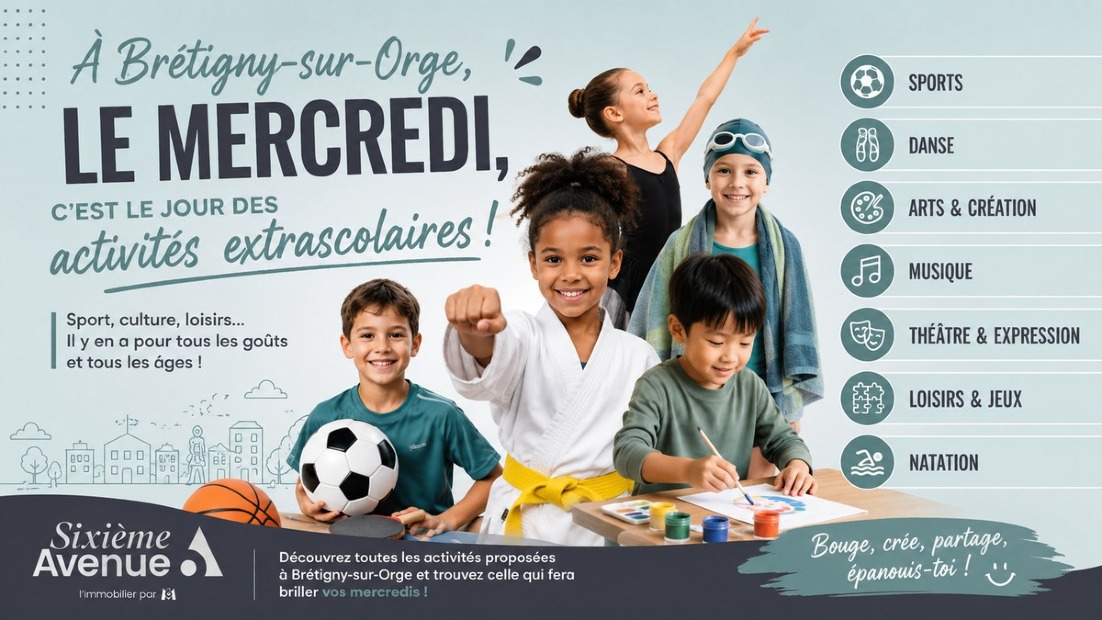 🎒 À Brétigny-sur-Orge, le mercredi, c’est le jour des activités extrascolaires !
