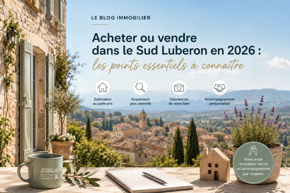 Acheter ou vendre un bien immobilier dans le Sud Luberon en 2026 : les points essentiels à connaître