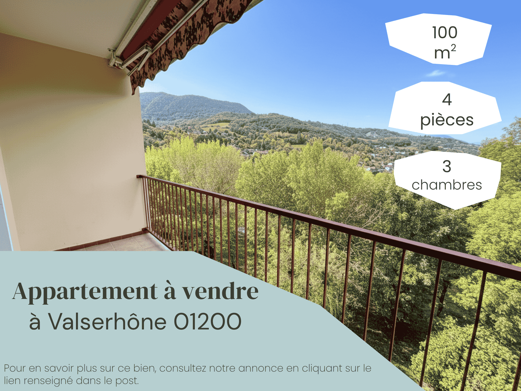 🏡 À vendre : T4 rénové dernier étage avec ascenseur – Valserhône